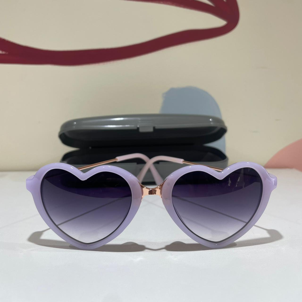 Oculos de Sol Manuela Coração Lilas Infanto Juvenil