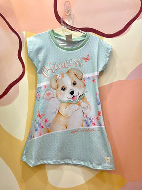 Vestido Regata Kaiani Infantil Fem Cachorrinha Poa