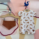 Macaquinho Manga Curta Menino Mini & Co Cachorrinho com Bandana