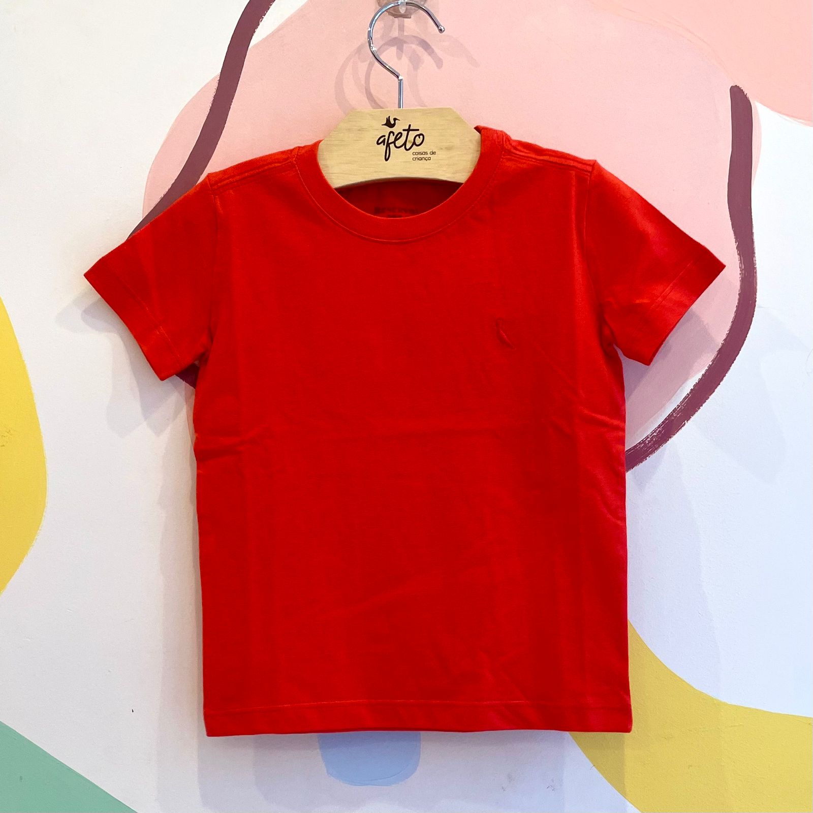 Camiseta Manga Curta Reserva Infantil Masc Lisa Vermelha