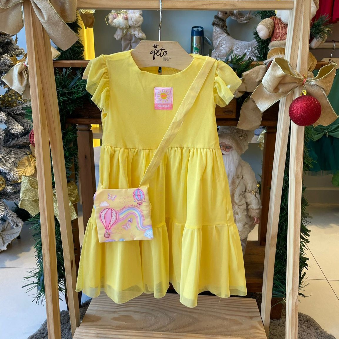 Vestido Manga Curta Malagah Infantil Fem Tule 3 Marias