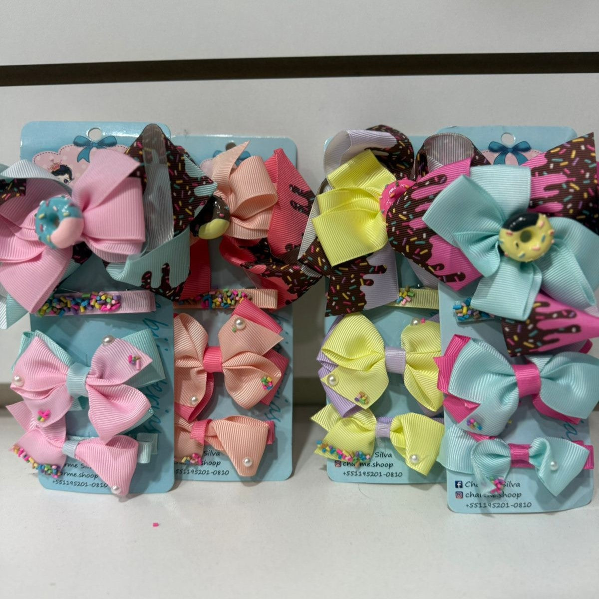 Kit Prendedor de Cabelo Donuts c/ 4