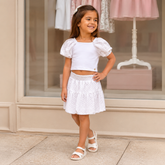 Conjunto Manga Curta Saia Menina You+Me Pipoquinha