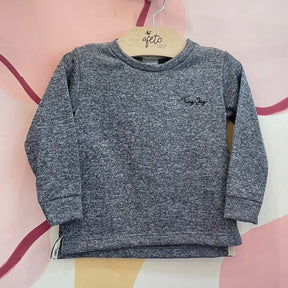 Camiseta manga longa menino Kaiani Mescla