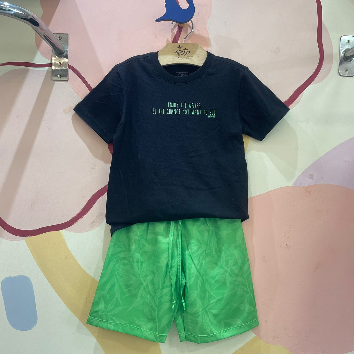 Conjunto Manga Curta Bermuda menino Enjoy Tactel