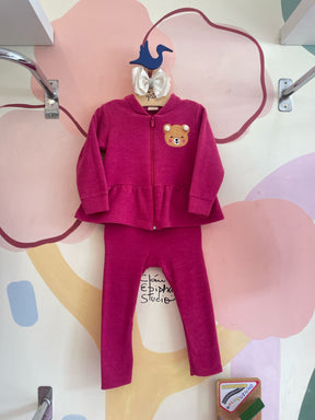 Conjunto Jaqueta E Calça menina Ursinha Pompom