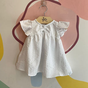 Vestido Manga Curta Malagah Infantil Fem Bebe Crepe de Malha