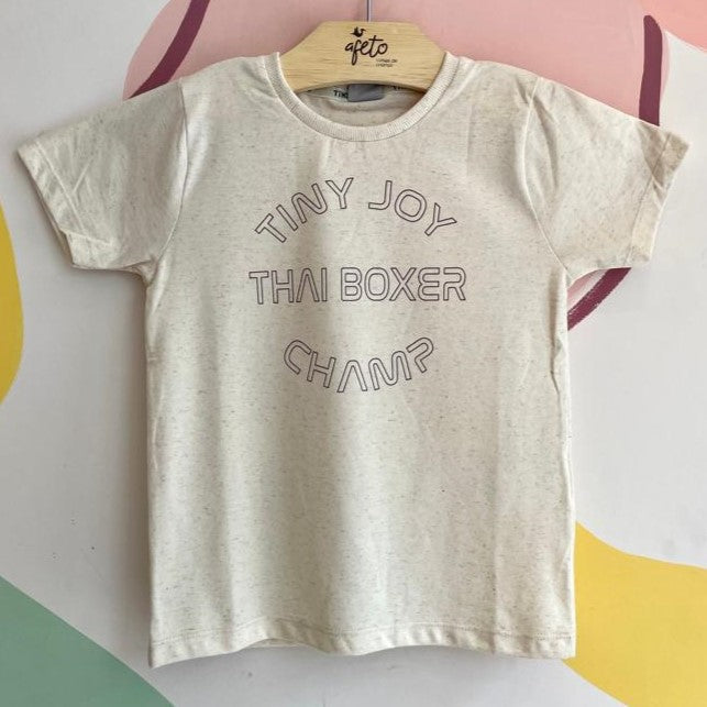 Camiseta Manga Curta Tiny Joy Infantil Menino Mesclada