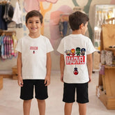 Camiseta Infantil Menino Manga Curta Off White Marvel