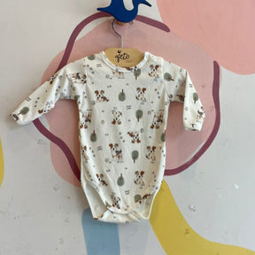 Body manga longa Mini & Co Unissex Cachorro Arvore