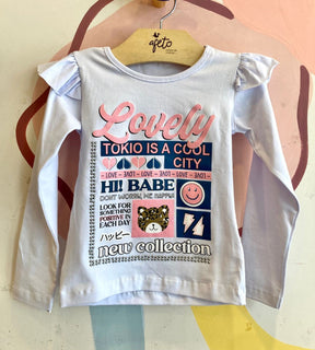 Blusa Manga Longa menina Lovely Bado