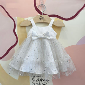 Vestido Regata Bambolina Infantil Fem Bebe Chuva de Prata