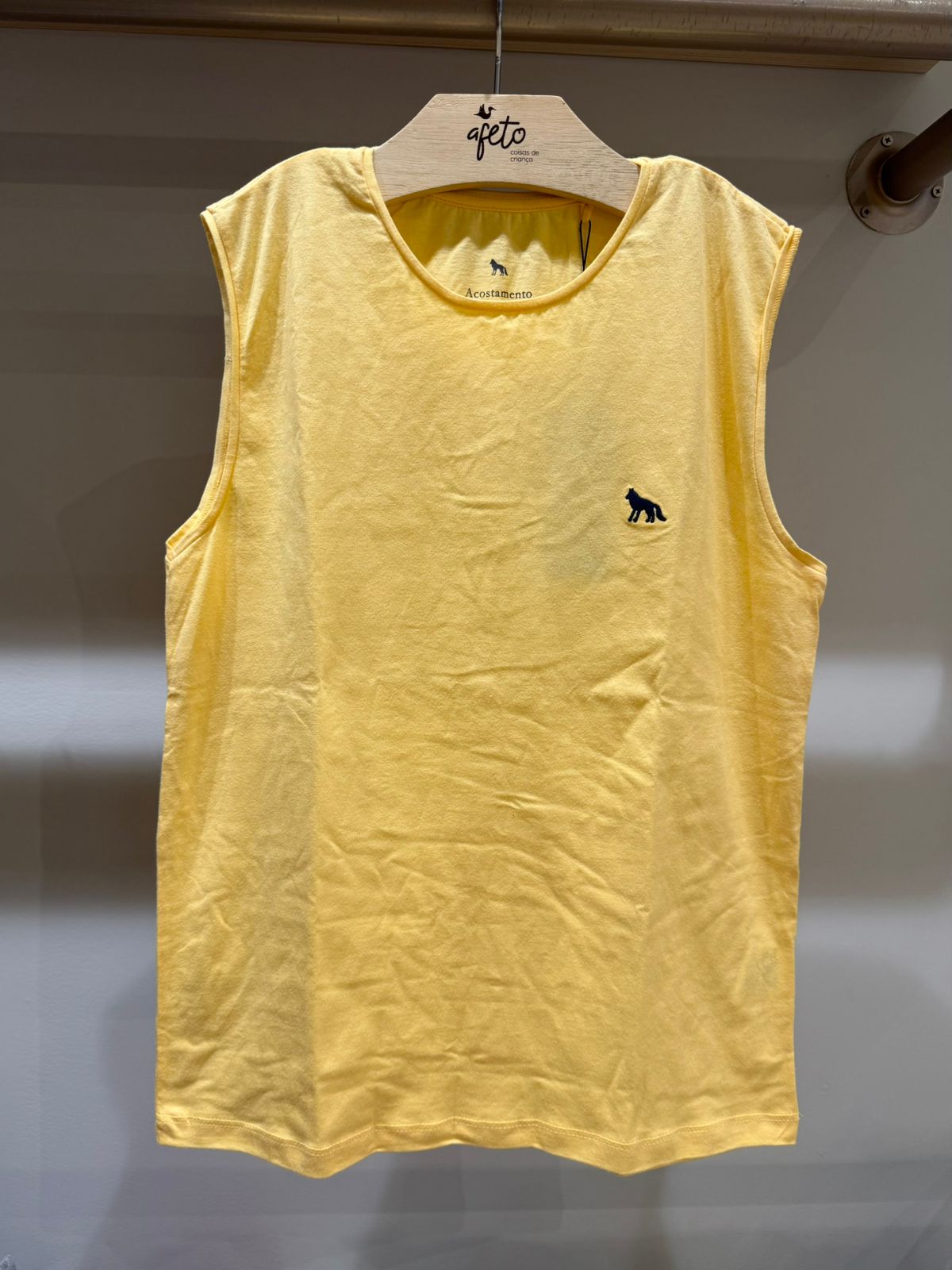Camiseta Regata menino infantil Acostamento amarelo