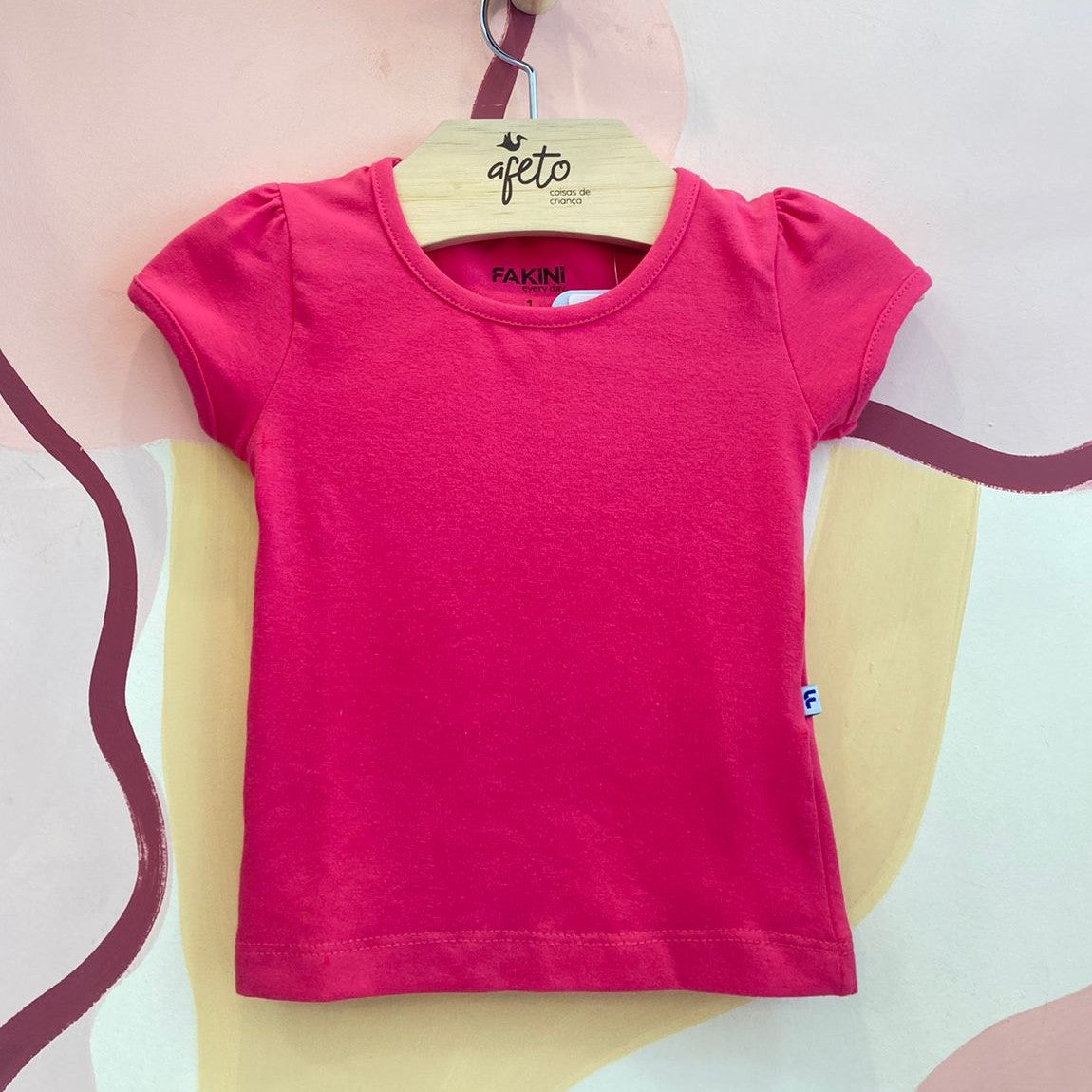 Blusa Manga Curta Fakini Infantil Fem Basica
