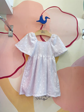 Vestido Manga Curta Menina You+Me Coracoes Branco