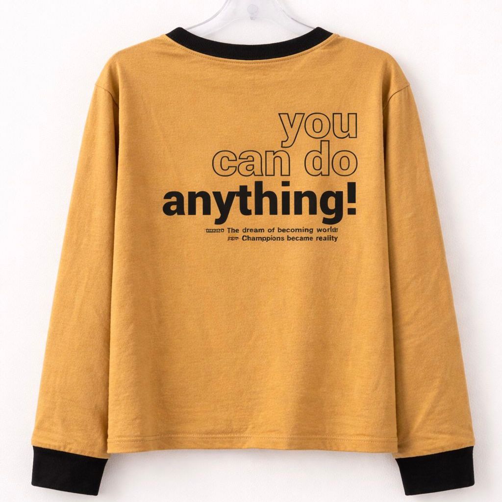 Blusa Manga Longa Infantil Menina You Can Algodão Caramelo