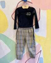 Conjunto Manga Longa Calça menina Always Xadrez Jogger