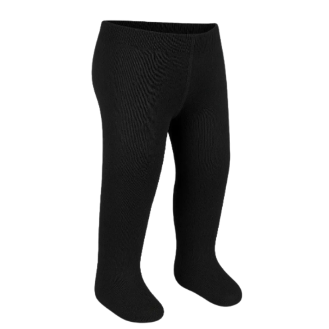 Meia Calça Bebe Fio 80 Color Girl Menina Lisa Grossa Preta