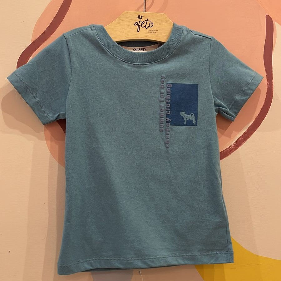 Camiseta Manga Curta Charpey Infantil Menino Bolso Fake