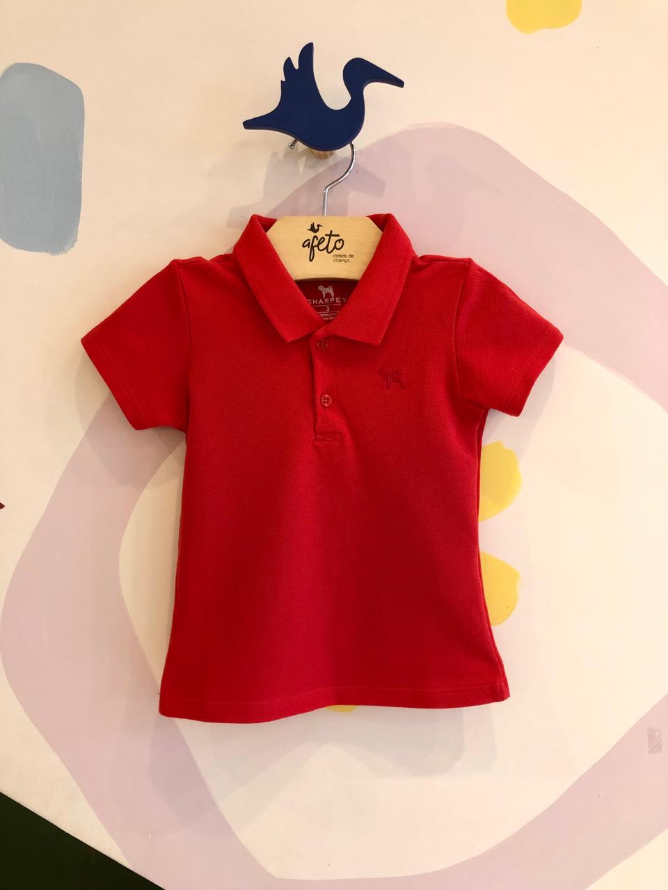 Blusa Manga Curta Menina Infantil Charpey Polo Pique