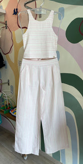 Conjunto regata Calça menina Linho Pantacourt