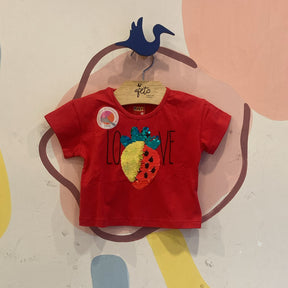 Blusa Manga Curta menina Diversos Tam 2 e 3