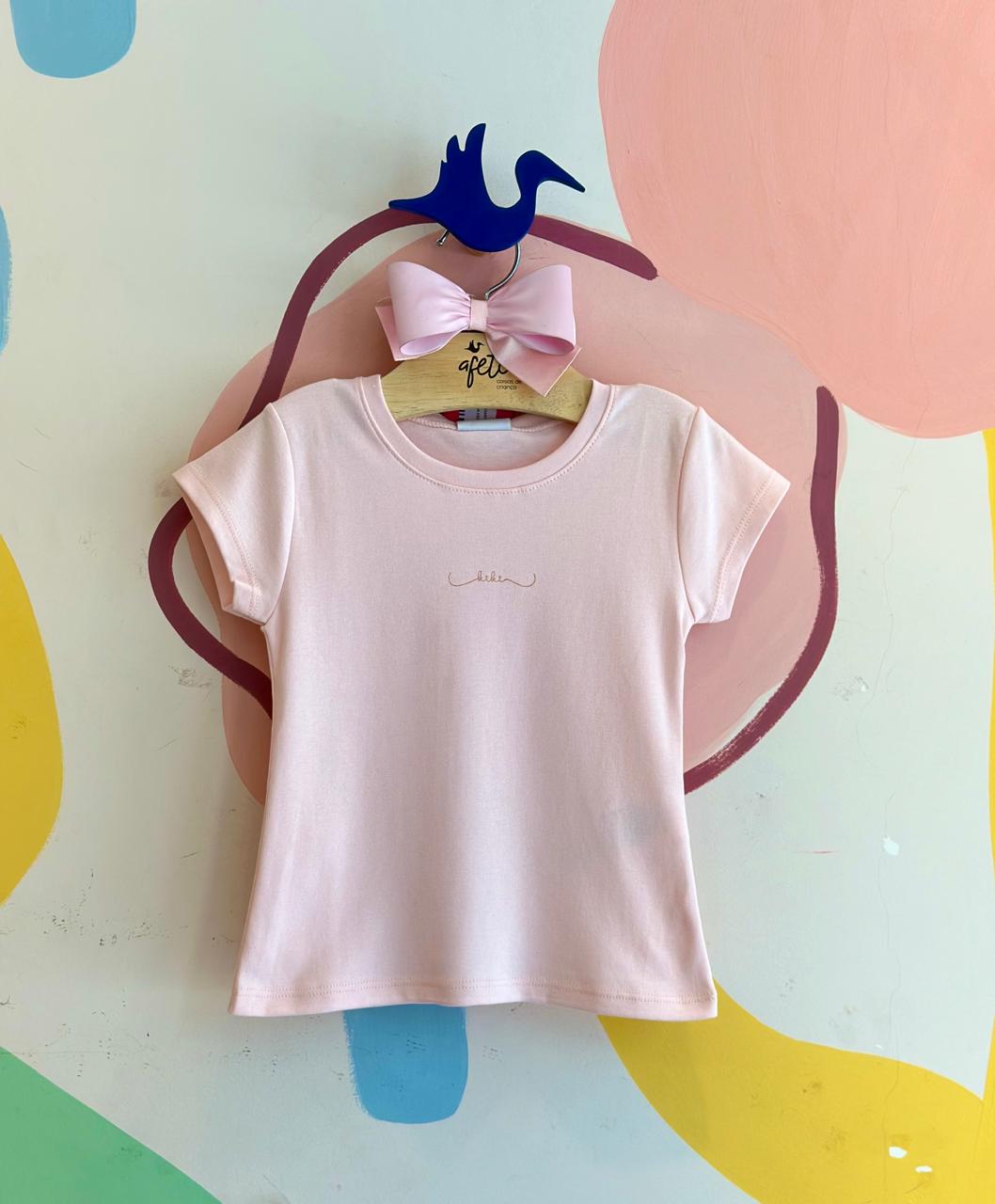 Conjunto Infantil Menina Manga Curta e Saia Tule Glitter Kiki Xodo