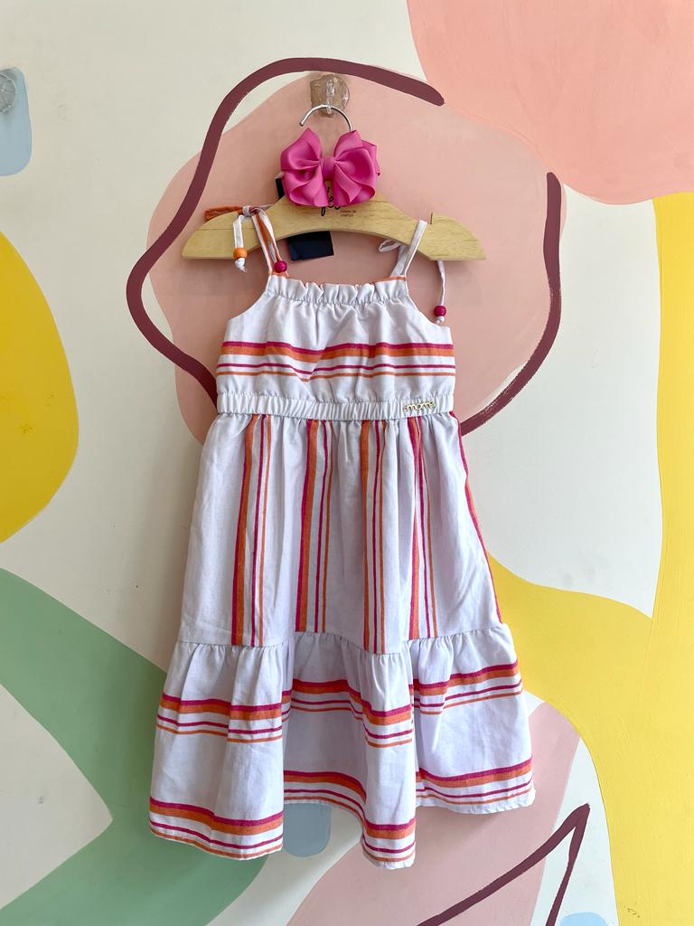 Vestido Regata Momi Infantil menina Midi Listras Off