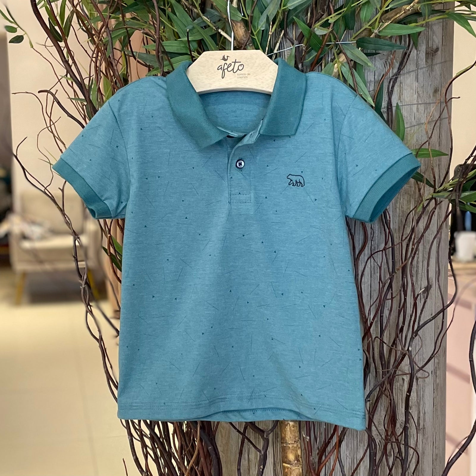 Camiseta Polo Manga Curta Biogas Infantil Menino