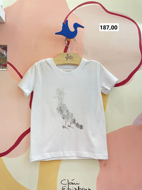 Camiseta manga curta menino Fogos Branco