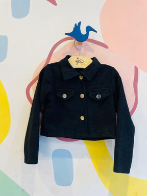 Casaco Manga Longa menina Veludo Cotele Preto