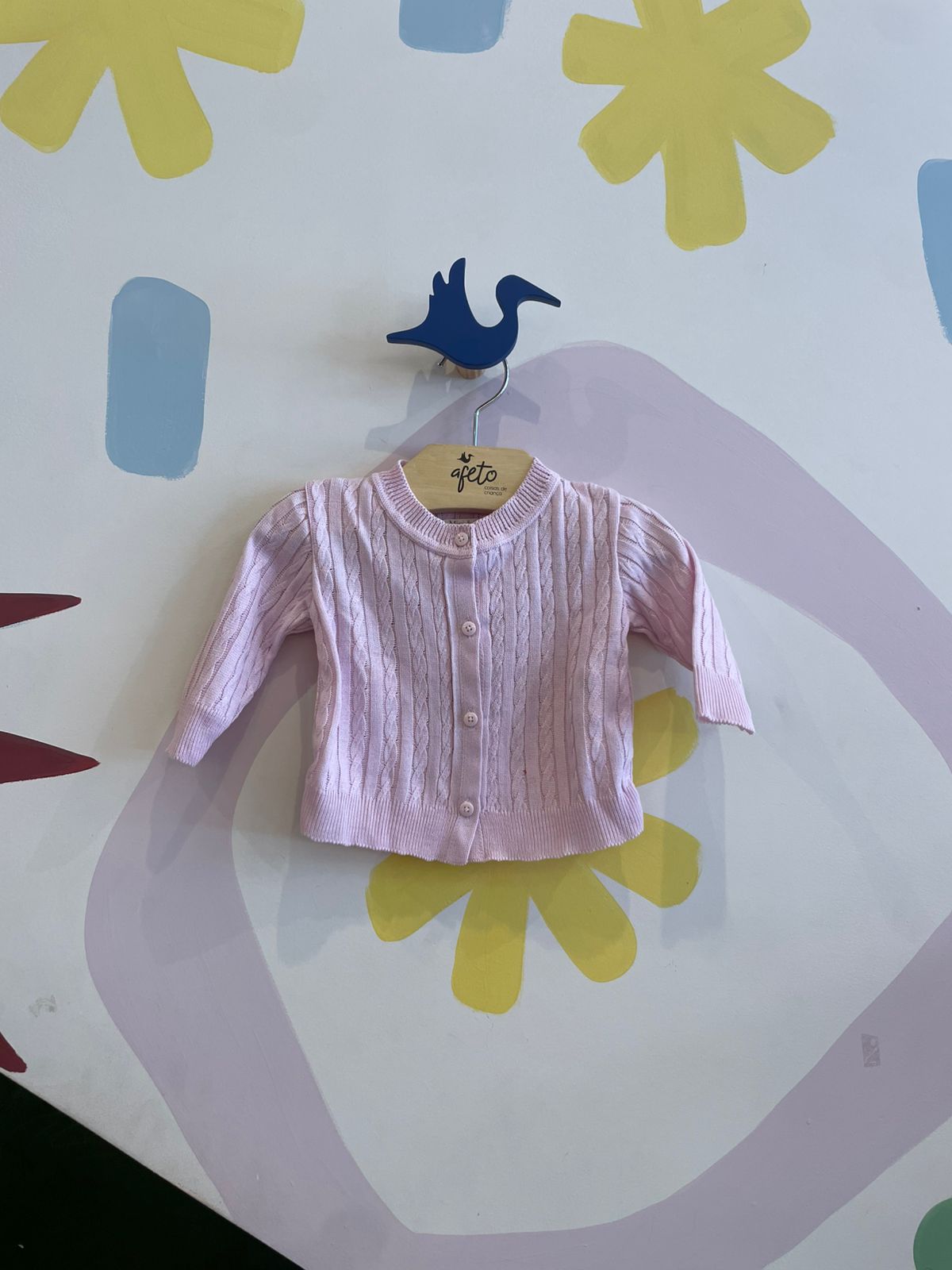 Casaco manga longa Mini & Co Unissex Tricot Rosa