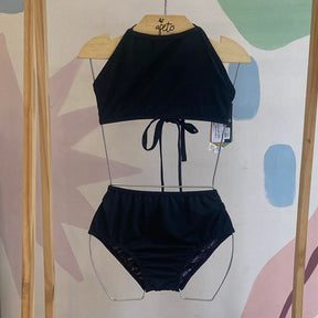 Biquini Marujos & Sereias Menina Liso Preto