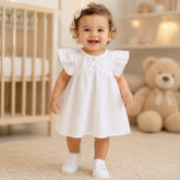 Vestido Manga Curta Malagah Infantil Fem Bebe Crepe de Malha