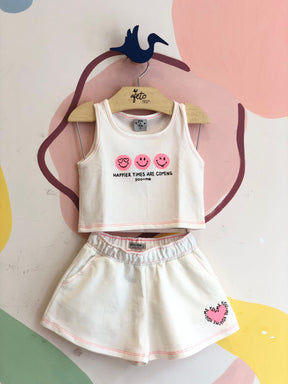 Conjunto regata Shorts menina Smile