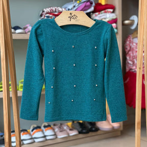 Blusa Manga Longa menina Perola