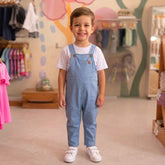 Macacão Jardineira Menino Inspira Jeans Pingo Lele