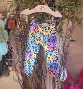 Calça Legging Yoyo Menina Infantil Smile Colorido