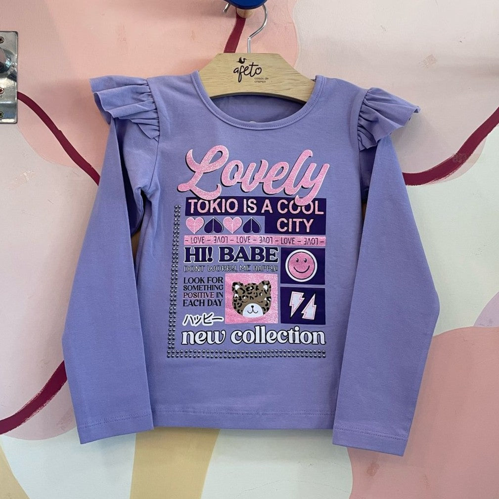 Blusa Manga Longa menina Lovely Bado