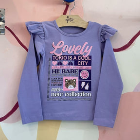 Blusa Manga Longa menina Lovely Bado