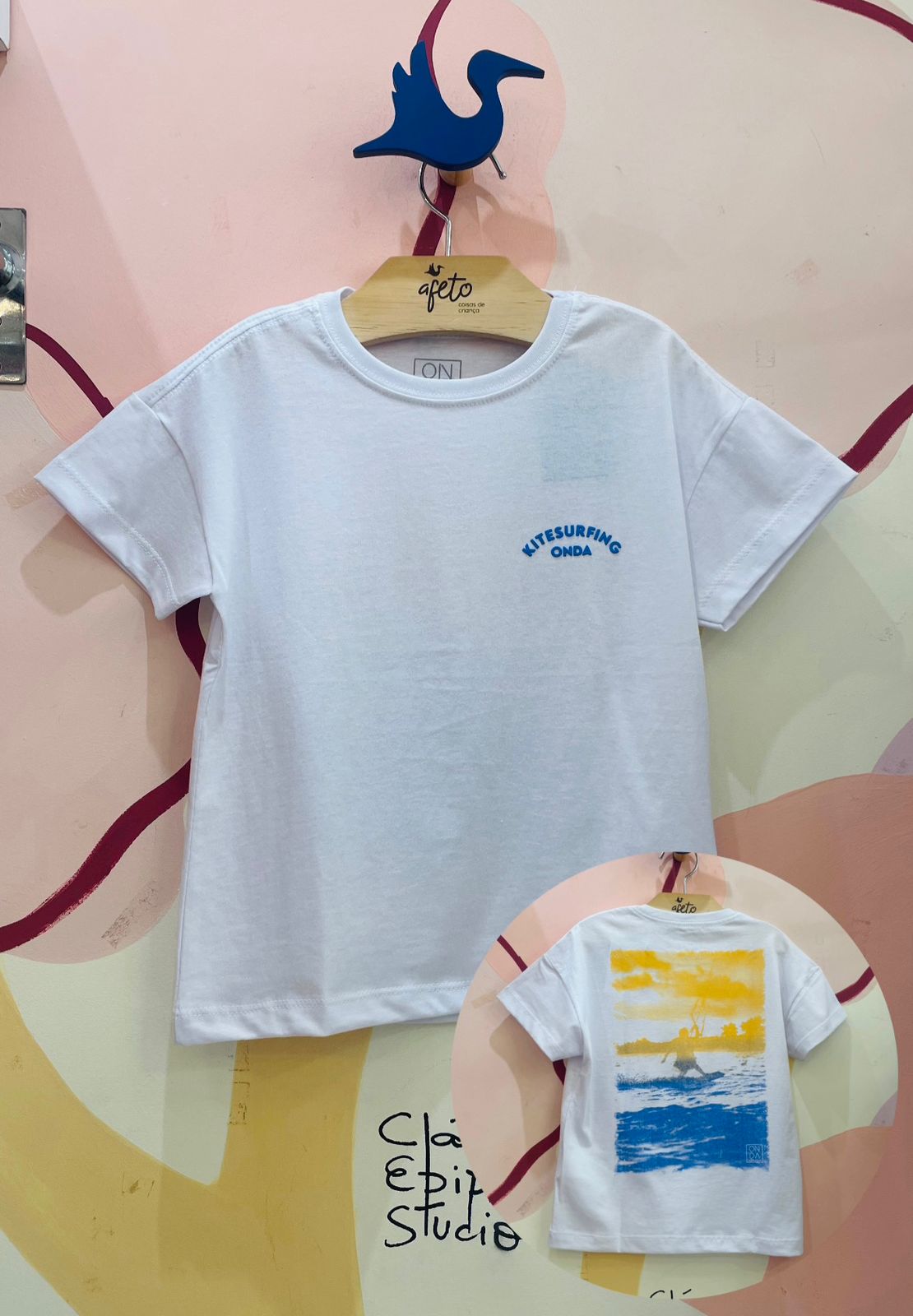 Camiseta Manga Curta Onda Kids menino Kit Surfing