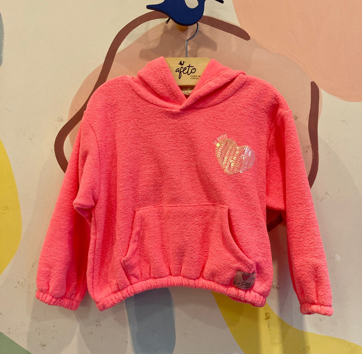 Blusa Manga Longa menina boucle capuz Le Petit