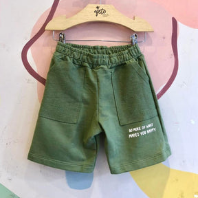 Bermuda menino Bolsos Moletinho Hrradinhos Verde