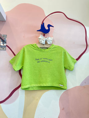 Blusa manga curta menina Wonderful