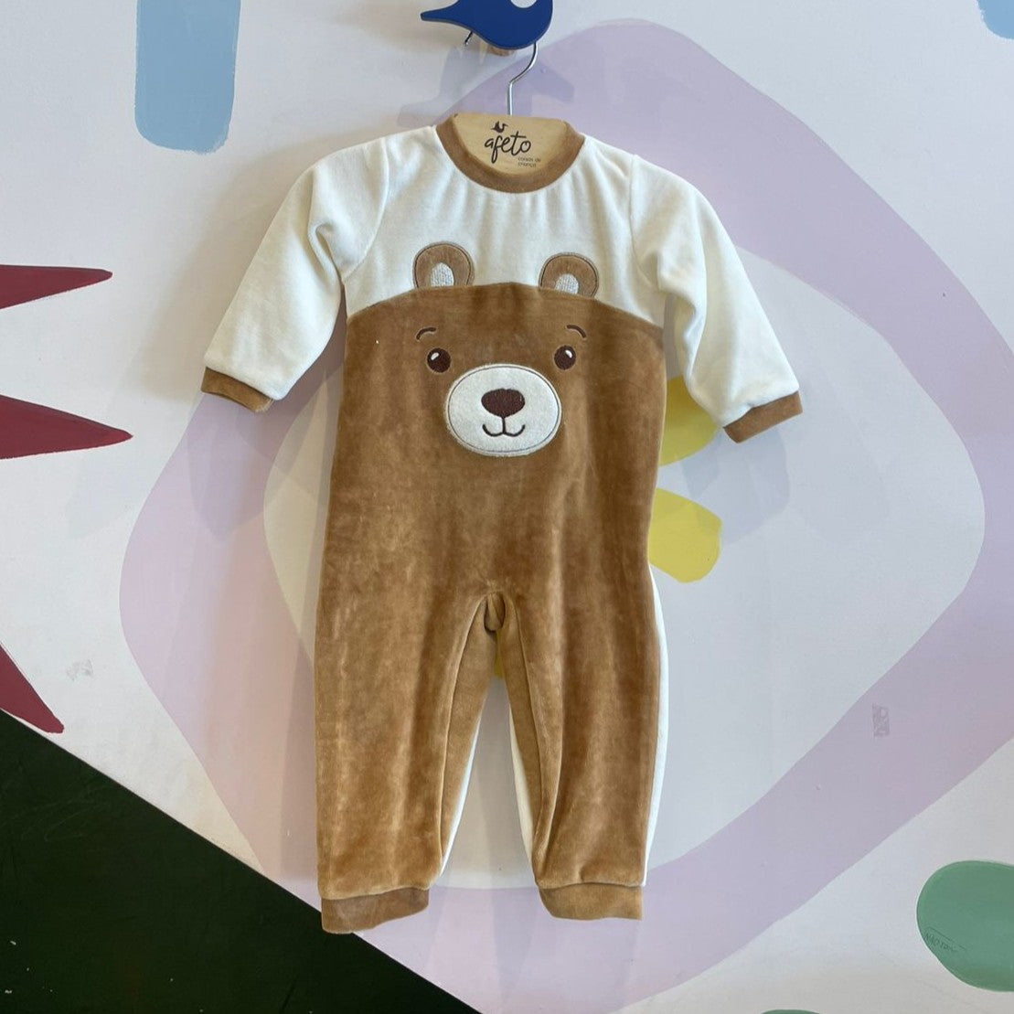 Macacao manga longa Mini & Co Unissex Urso Plush