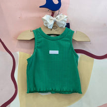 Blusa Regata menina Cropped Canelado