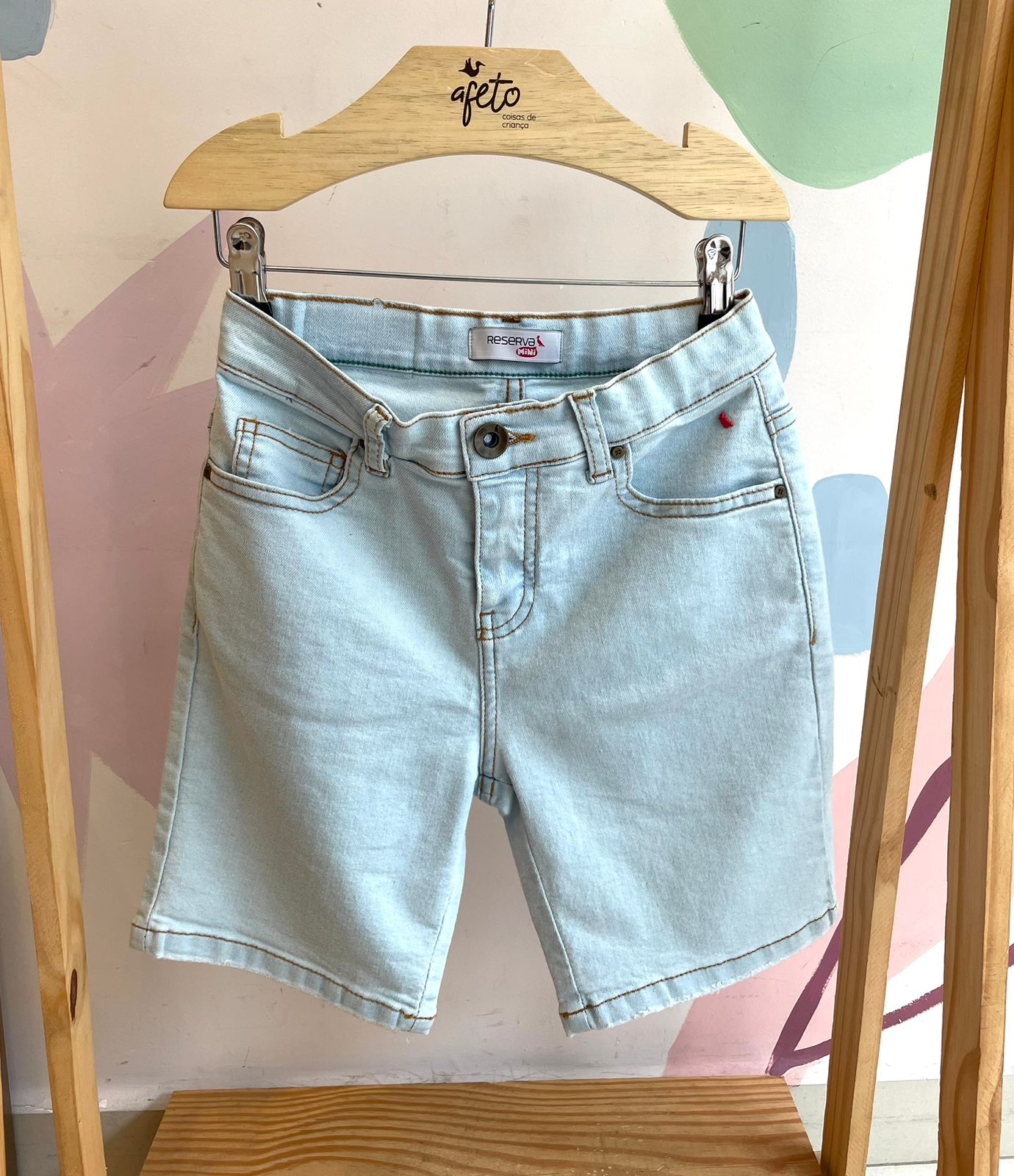 Bermuda Reserva Infantil Menino Jeans Claro