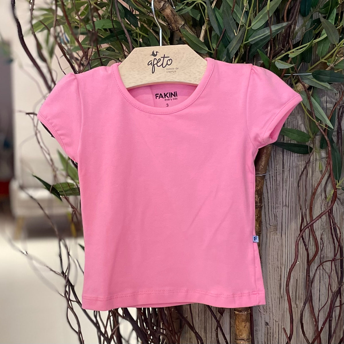 Blusa Manga Curta Fakini Infantil Fem Basica
