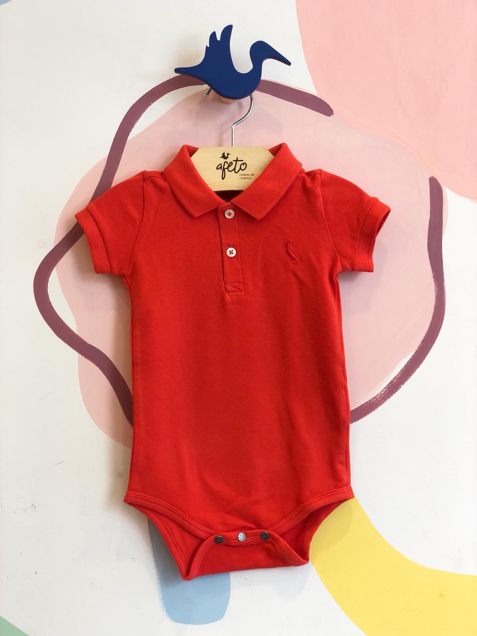 Body Manga Curta Reserva Infantil Masc Piquet Liso