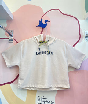Blusa Manga Curta Jaslyn Infantil menina Choice Cropped com Capuz